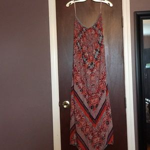Boho style strapless maxi dress